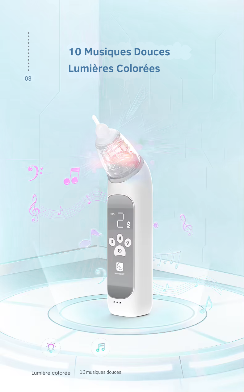 Aspirateur nasal électrique en silicone pour bébé