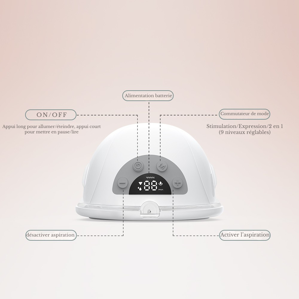 Tire Lait T1 silencieux et portable.